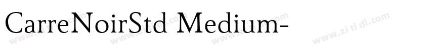 CarreNoirStd Medium字体转换